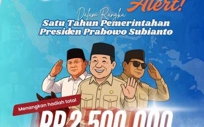 Raih Giveaway Rp2,5 Juta Sambut 1 Tahun Pemerintahan Presiden Prabowo Subianto