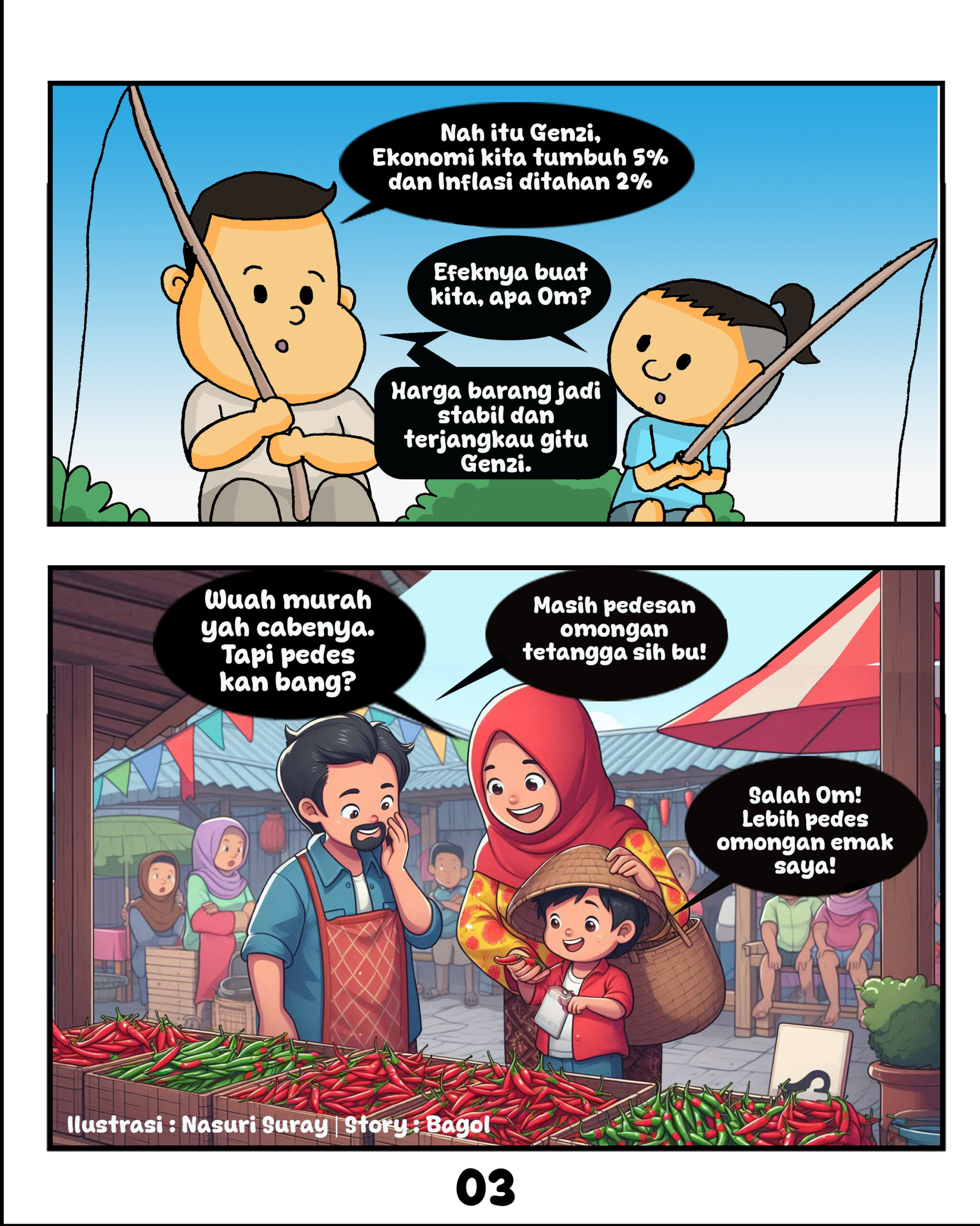 Komik Om Gemoy dan Genzi : Pertumbuhan Ekonomi
