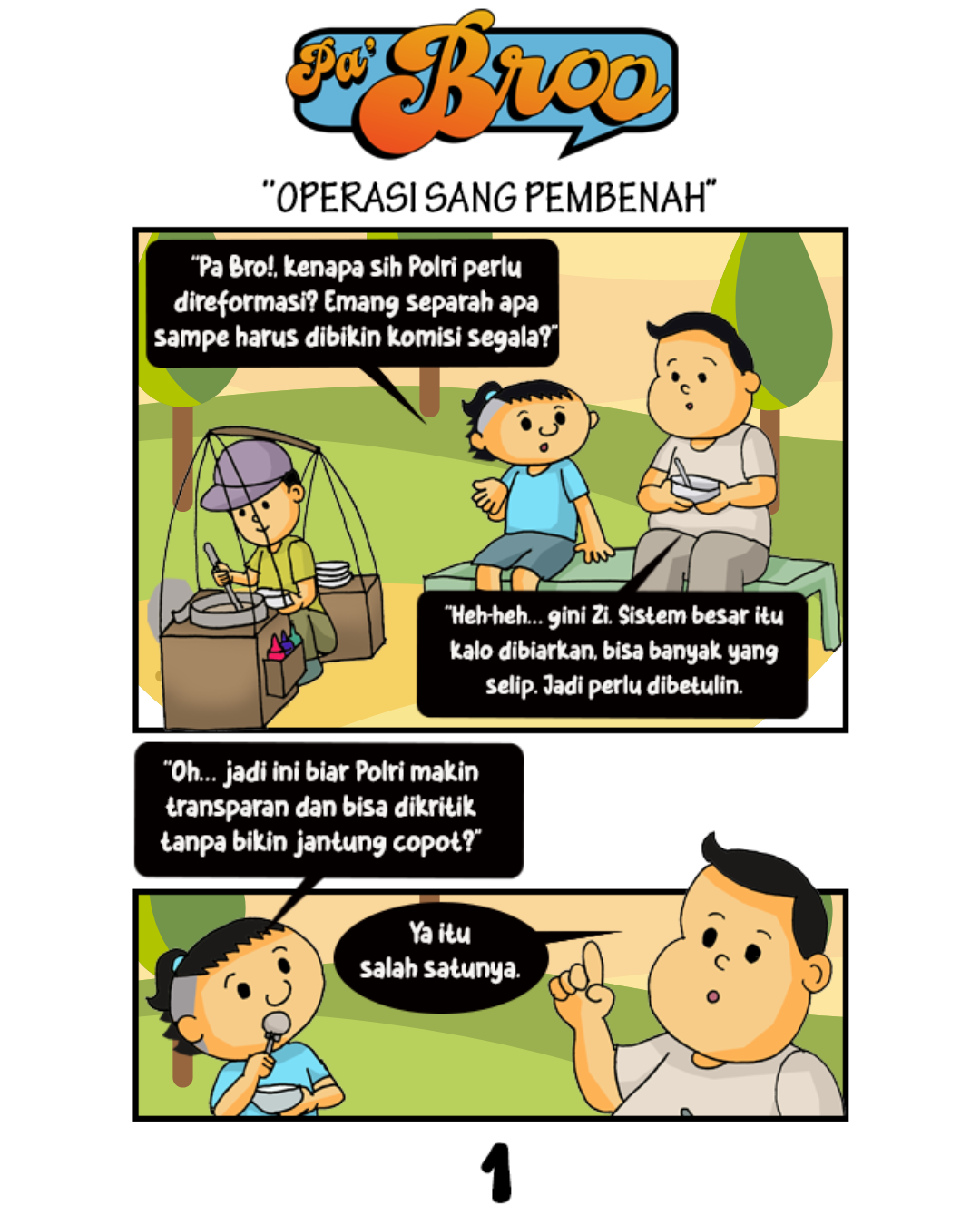 Komik Pa Bro Reformasi Polri (Suray/Astakom)