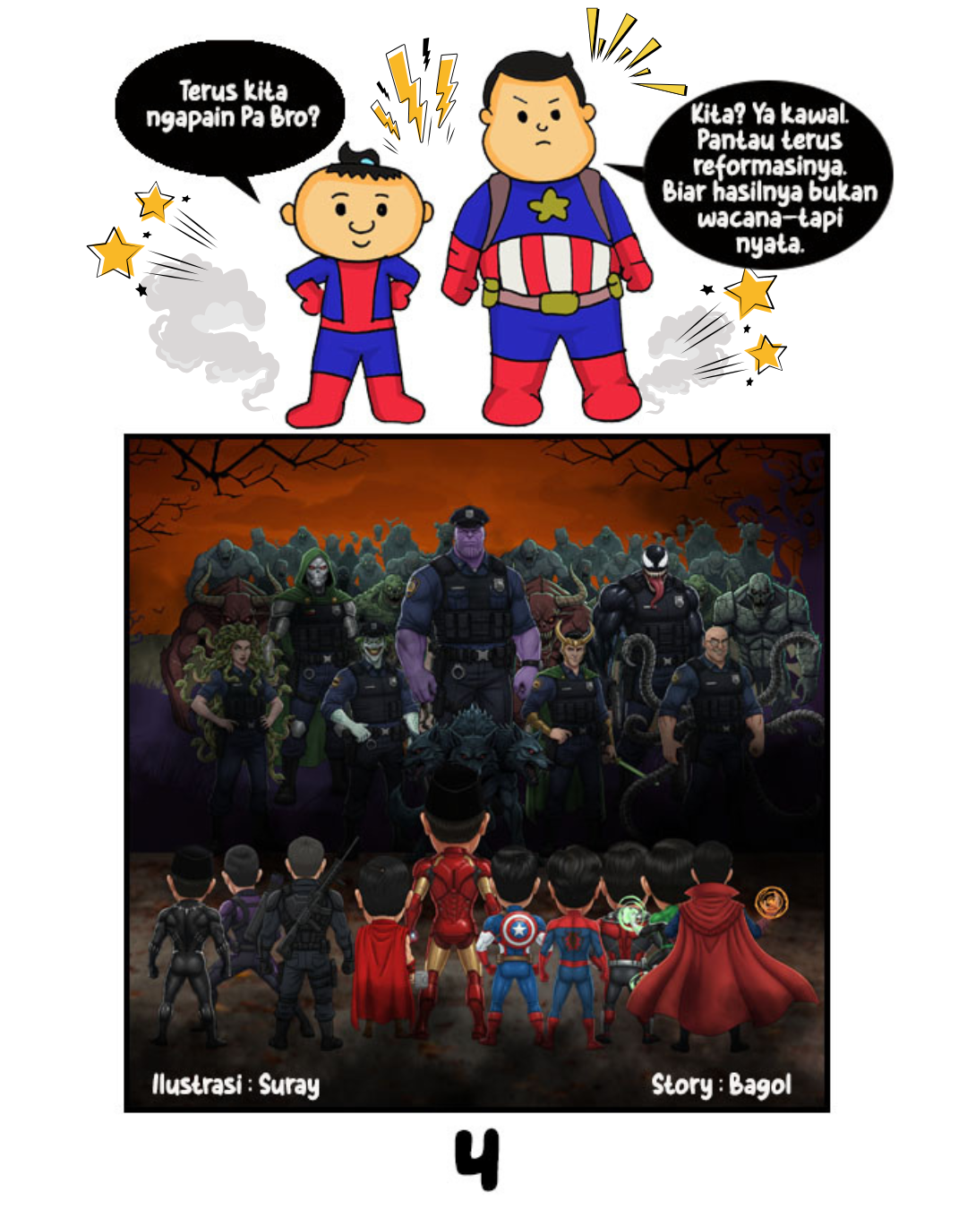 Komik Pa Bro Reformasi Polri (Suray/Astakom)