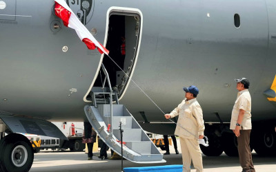 Presiden Prabowo Serahkan Pesawat Airbus A400M