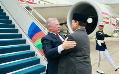 Presiden Prabowo Sambut Kedatangan Raja Yordania