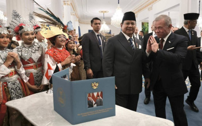 Presiden Prabowo Jamu Makan Malam Raja Abdullah II