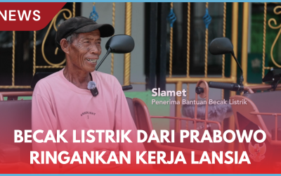 Becak Listrik dari Prabowo Ringankan Kerja Lansia