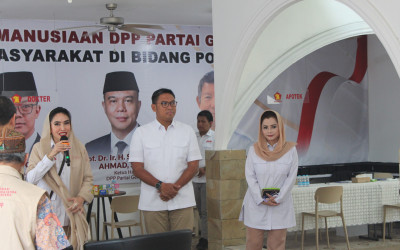 Wamentan Sudaryono Sapa Warga di Pengobatan Gratis Layanan Kemanusiaan DPP Partai Gerindra