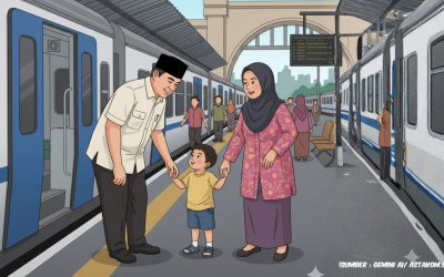 Momen Seru Prabowo Naik KRL Bareng Warga Jelang Peresmian Stasiun Tanah Abang Baru
