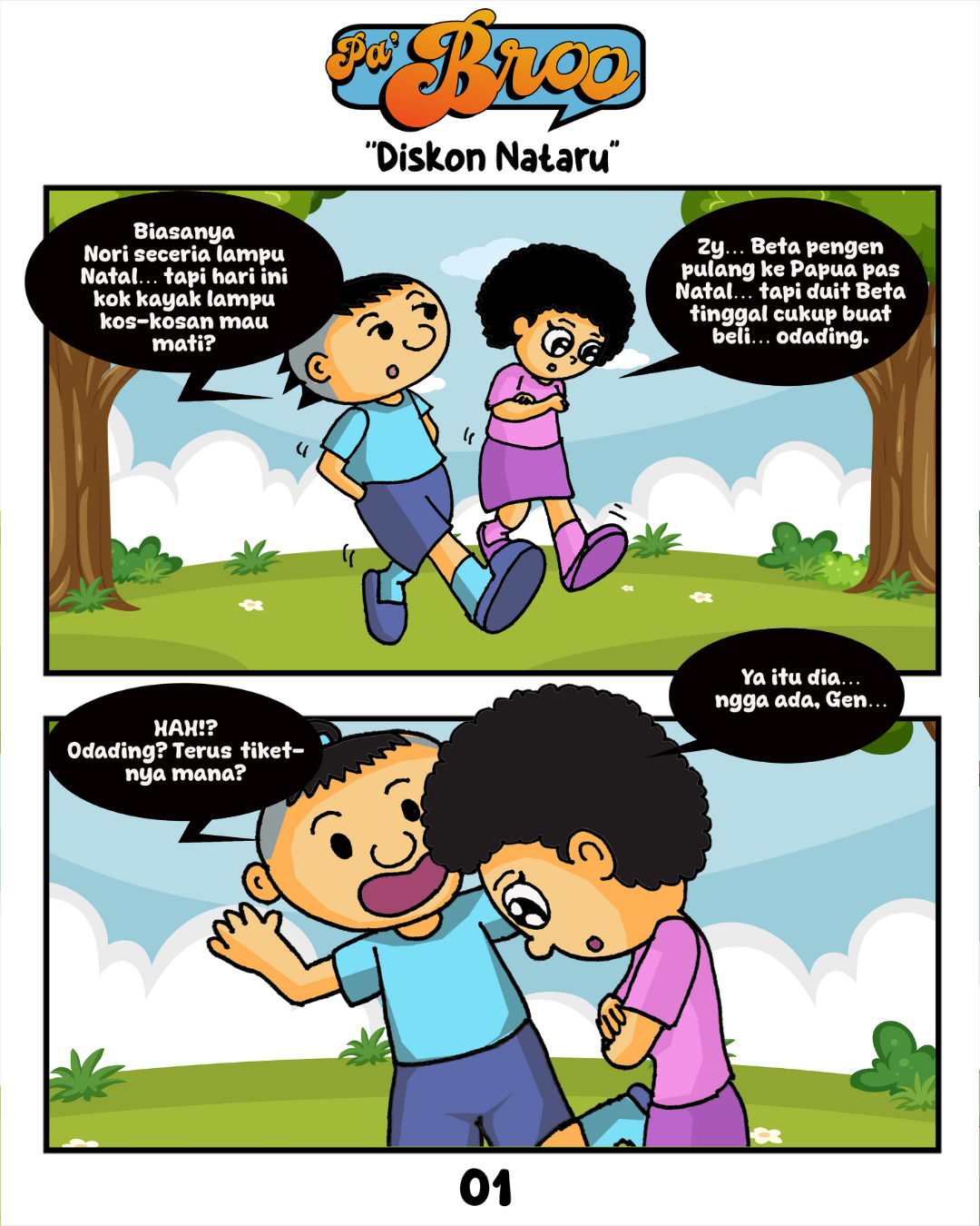Komik Pa Broo : Diskon Nataru