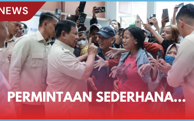 Momen Prabowo Elus Perut Ibu Hamil di RSUD Koja
