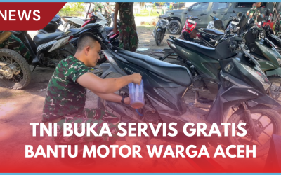 TNI Buka Servis Gratis Bantu Motor Warga Aceh