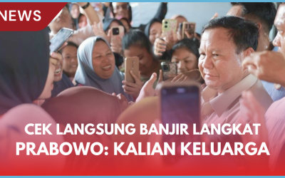 Cek Langsung Banjir Langkat, Prabowo: Kalian Keluarga