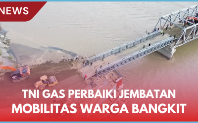 TNI Gas Perbaiki Jembatan, Mobilitas Warga Bangkit