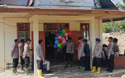 Peringati Natal 2025, Polda Sumut Ubah Sejumlah Posko Pengungsian jadi Gereja
