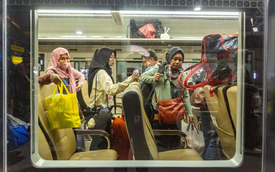 Suasana Stasiun Tugu Yogyakarta Jelang Nataru
