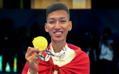 Atlet Taekwondo Arya Danu Susilo Raih Emas SEA Games 2025