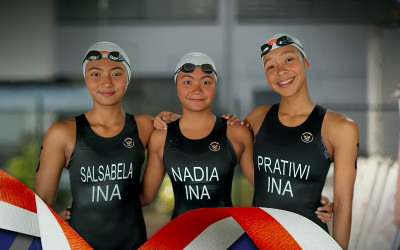 Tim Aquathlon Putri Antar Indonesia Raih Emas ke-53 di SEA Games 2025