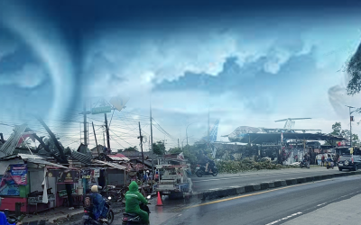 Bogor Chaos! Angin Kencang Puting Beliung Lempar Puing Pesawat, Puluhan Rumah Warga Rusak