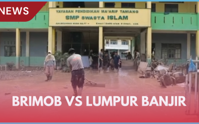 Sekolah Terendam, Guru Jadi Korban: Brimob Turun, Harapan Anak Aceh Tamiang Bangkit