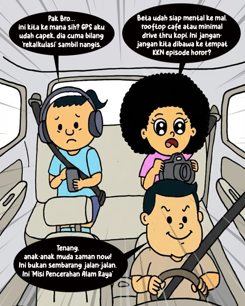 Komik Genzi Nori dan Pa Bro ke Hutan Takengon (Suray/Astakom)