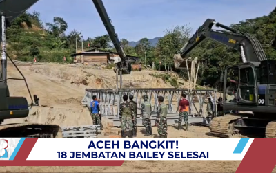 Aceh Bangkit! Update Pembangunan Jembatan Bailey di Aceh, 18 Unit Sudah Rampung dan Bisa Dilalui