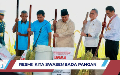 Presiden Prabowo Resmi Deklarasikan Swasembada Pangan di Karawang