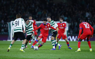 Gol Suarez di Injury Time, Bawa Sporting CP Menang 2–1 atas PSG