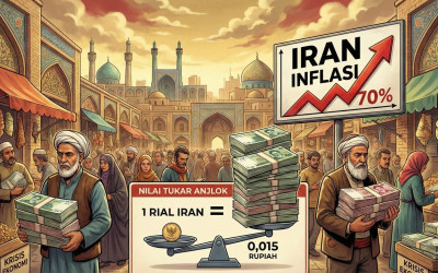 Hadapi Krisis Moneter: Iran Inflasi 70 Persen, Nilai Tukar 1 Rial Iran Anjlok Jadi 0,015 Rupiah