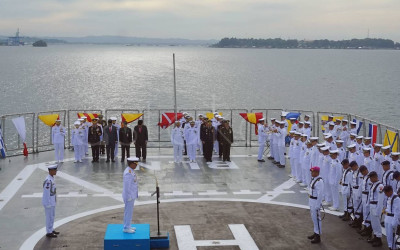 Upacara Hari Dharma Samudera di KRI Balongan-908