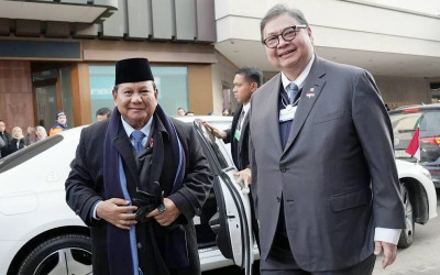 Presiden Prabowo Sambangi Paviliun Indonesia