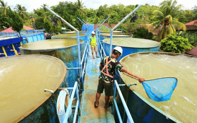 Pembersihan Tangki IPA Sungai Latung Padang