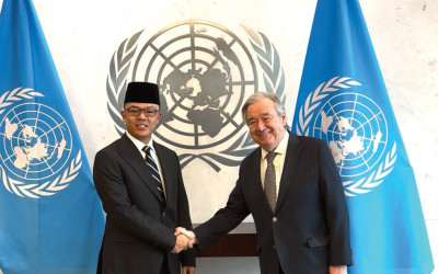 Menlu RI &amp; Sekjen PBB Kompak Nyari Jalan Tengah Buat Palestina! Apa Aja yang Dibahas?