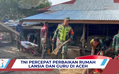 TNI Kebut Pemulihan Pascabencana di Aceh, Rumah Lansia &amp; Guru Jadi Prioritas