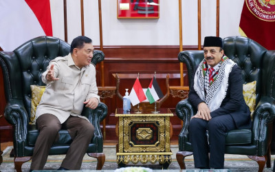 Menhan Sjafrie Bertemu Dubes Palestina: Perkuat Kolaborasi Kemanusiaan-Pendidikan