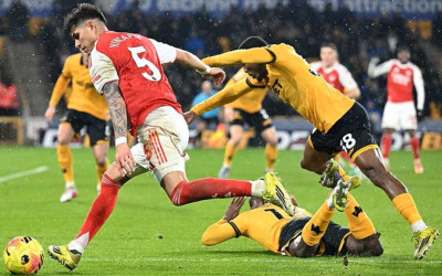 Hasil Liga Inggris: Arsenal Ditahan Imbang Wolves 2-2