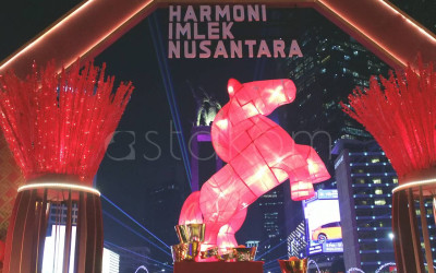 Kemeriahan Festival Imlek Jakarta Bundaran HI