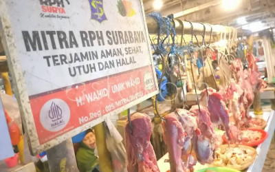 Harga Daging di Pasar Kapas Krampung Surabaya Naik