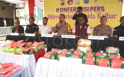 Polda Kalbar Musnahkan Barang Bukti Narkoba Puluhan Kilogram