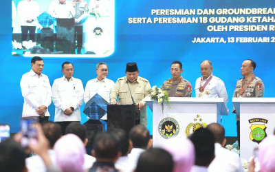 Prabowo Resmikan SPPG dan Gudang Ketahanan Pangan Polri