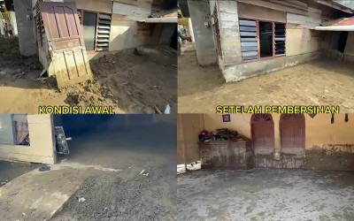 Before-After Pembersihan Rumah Warga Aceh, Tetap Jalan Meski Bulan Ramadan