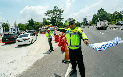 Arus Balik di Tol Purwomartani Sleman