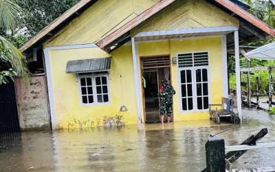 BPBD Gerak Cepat Tangani Banjir Simeulue, Warga Diminta Tetap Waspada