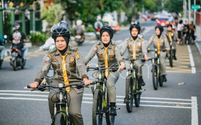 Patroli Sepeda Satpol PP di Kawasan Malioboro