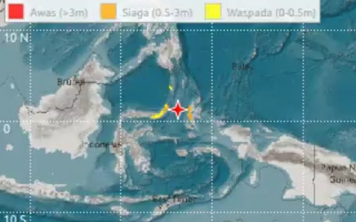 BREAKING NEWS: Gempa M 7,6 Guncang Sulut–Malut, BMKG Keluarkan Peringatan Dini Tsunami