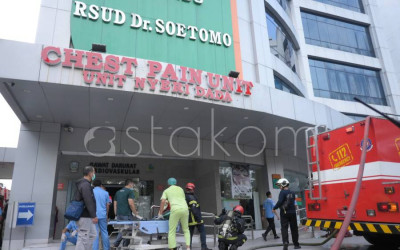 Kebakaran di Pusat Pelayanan Jantung RSUD Dr Soetomo