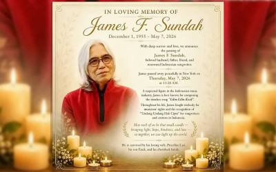 Pencipta 'Lilin-Lilin Kecil' James F. Sundah Meninggal Dunia, Industri Musik Indonesia Kehilangan Sosok Legendaris