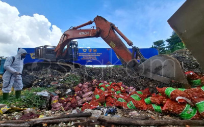 Pemusnahan 63 Ton Pangan Ilegal