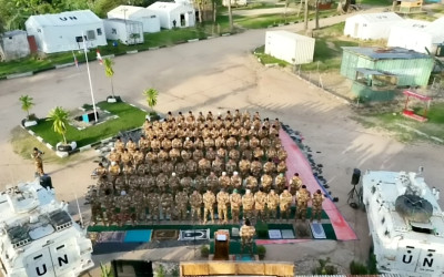 Satgas TNI Salat Iduladha di Kongo