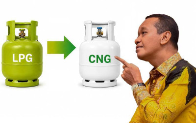 Menteri Bahlil Masih Persiapkan CNG Buat Ganti LPG? Bidik Metana Gas Murni Versi Rumah Tangga Jalan Bulan Juli