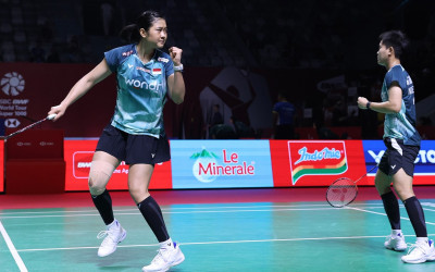 Istora Bergemuruh, Tiwi/Fadia Tumbangkan Unggulan Ketiga Asal Korea
