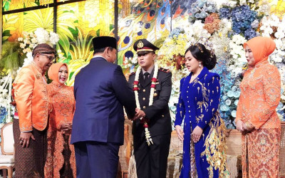 Presiden Prabowo Hadiri Resepsi Pernikahan Putri Ketua KPK