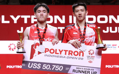 Kena Tikung Ganda Malaysia, Raymond/Joaquin Runner-Up Indonesia Open 2026